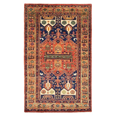 ECARPETGALLERY Hand-knotted Jules Serapi Red Wool Rug - 5'0 x 8'0