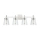 preview thumbnail 22 of 22, Jayne 4-light Bath/ Vanity Fixture w/ Clear Seeded Glass