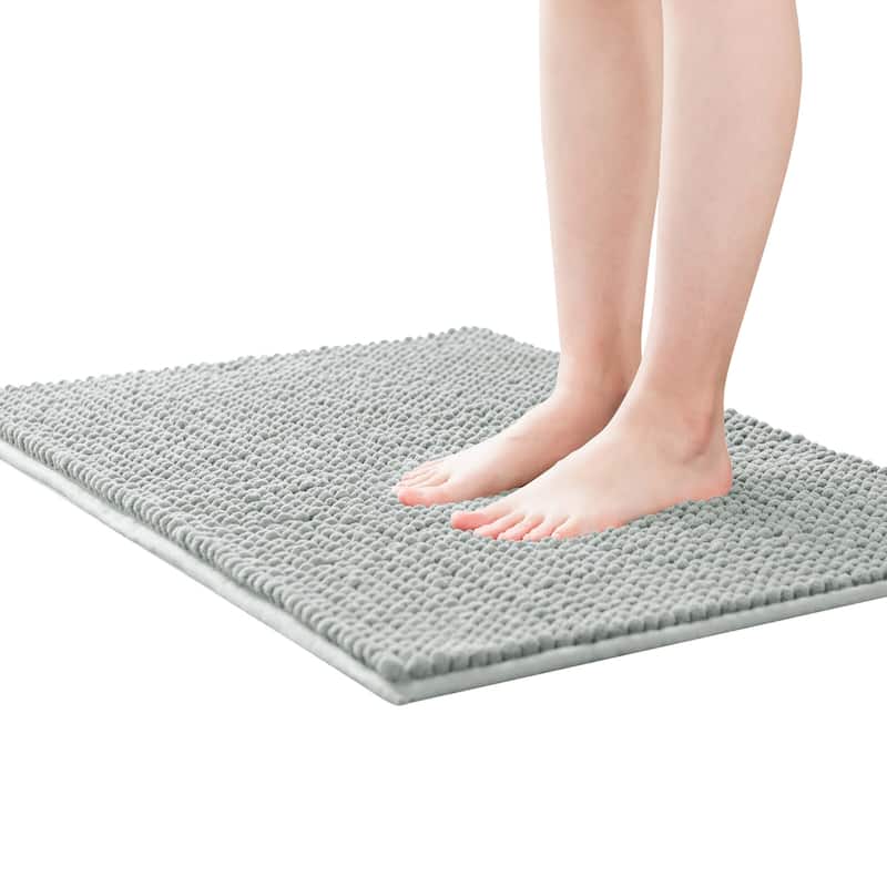 Subrtex Chenille Soft Rugs Super Water Absorbing Shower Mats