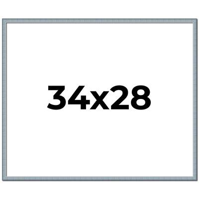 34x28 Frame Rustic Sky Blue Solid Wood Picture Frame | 0.75 Inch