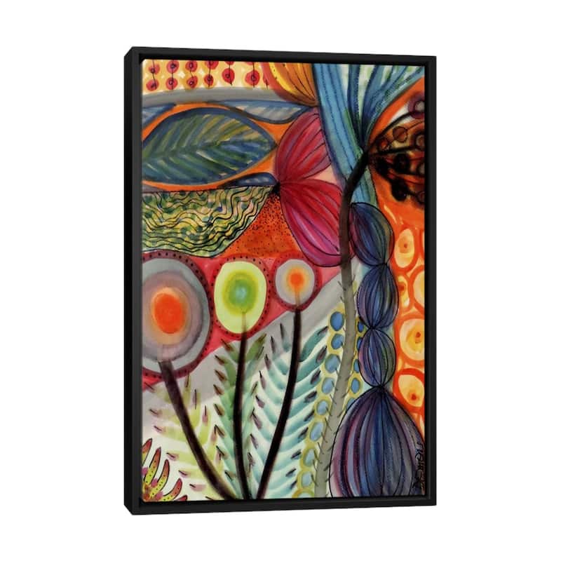 iCanvas "Vivaces" by Sylvie Demers Framed Canvas Print - Black - 48x32