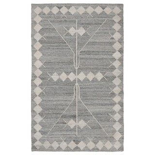 Rylie 2 x 3 Indoor Outdoor Area Rug, Polyester, Gray Diamond Pattern ...
