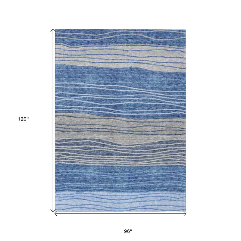 HomeRoots Striped Transitional Rectangle Outdoor Rug