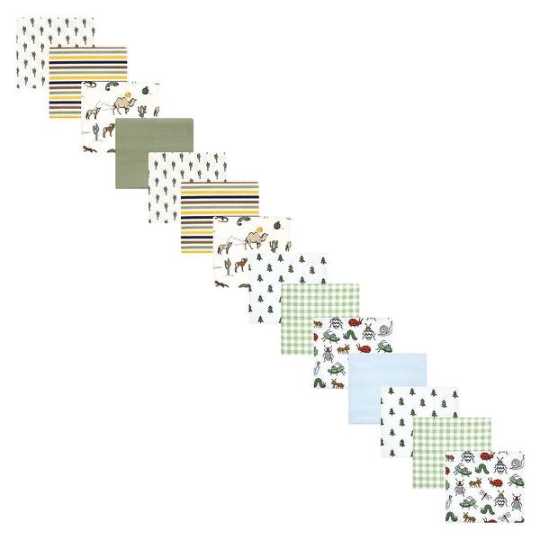 slide 1 of 1, Hudson Baby Infant Boy Cotton Flannel Receiving Blankets Bundle Set, Desert Animals Bugs, One Size One Size - Desert Animals Bugs