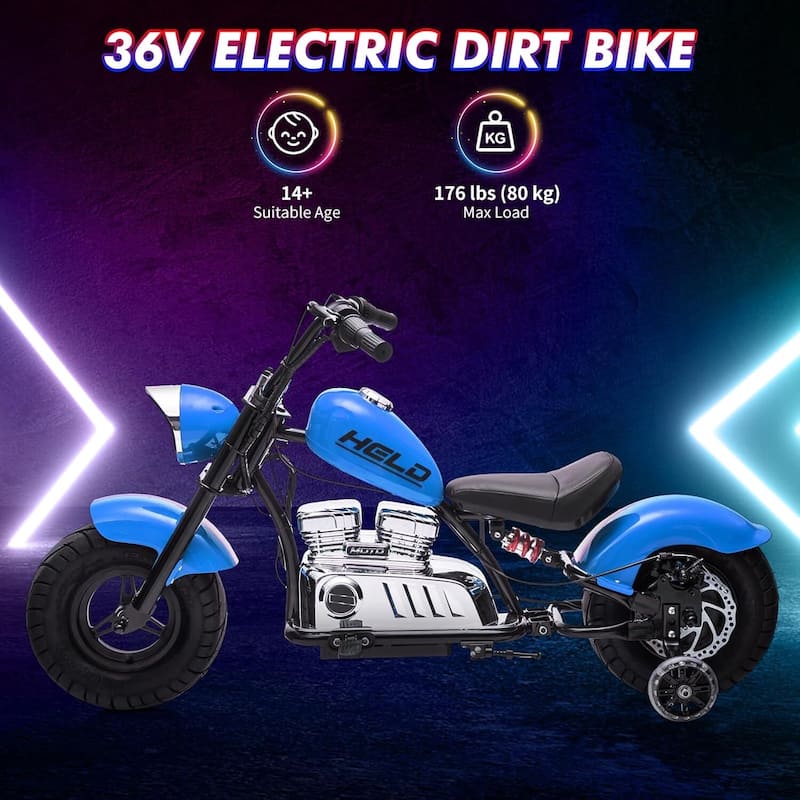 Kids Electric Off-Road Dirt Bike,36V Motorcycle with Top Speed of 16.5 Mph