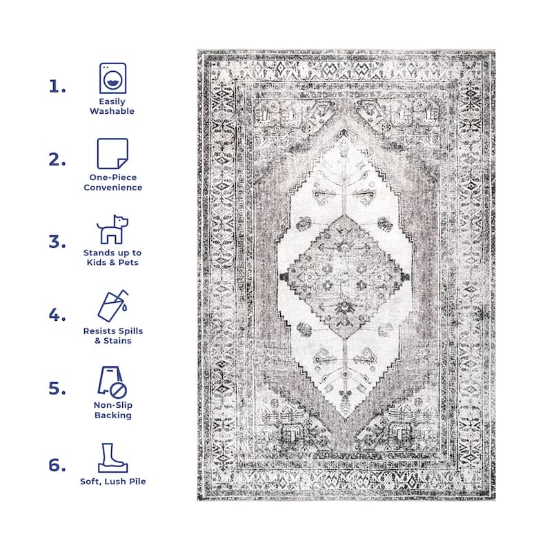 Nuloom Khalani SplashGuard Machine Washable Area Rug