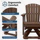 preview thumbnail 17 of 54, Set of 2 HDPE Adirondack Swivel Gliders, Outdoor Patio Chair Set