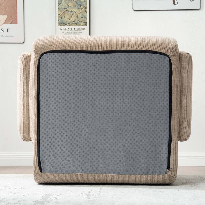 42''W Modern Chenille Upholstered Accent Chair with Deep Seats-No Assembly