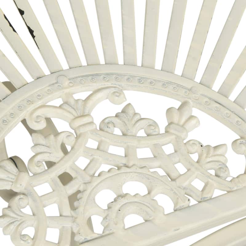 SAFAVIEH Outdoor Tatyanna Annalise Iron Accent Table - 36"W x 19"D x 29"H