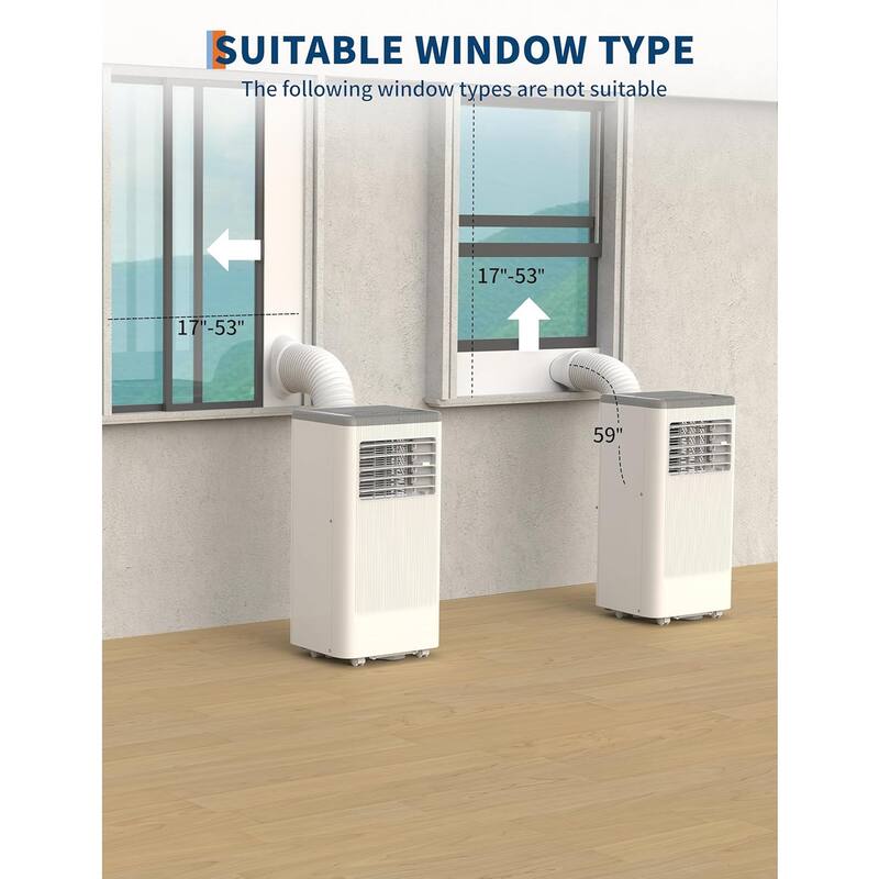 8,000 Btus Portable Air Conditioner, 3-in-1 Air Conditioners Unit for Rooms up to 350 Sq.