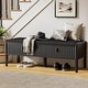 preview thumbnail 5 of 12, Fluted Shoe Storage Bench with Drawers and Cushioned Seat, 47.2 Inch Entryway Bench for Bedroom Living Room Hallway