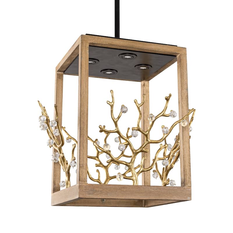 Lusteria 4-Light Modern Vintage Gold Branches Pendant Light