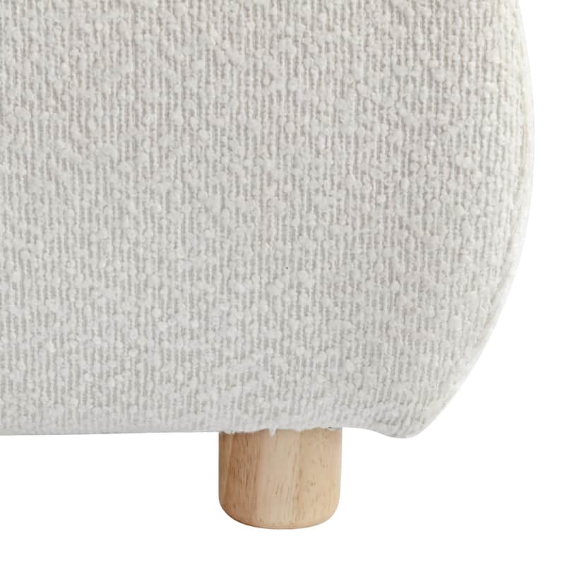 Christopher Knight Home - Charlotte King Size Upholstered Boucle Platform Bed with Removable Pillow Headboard