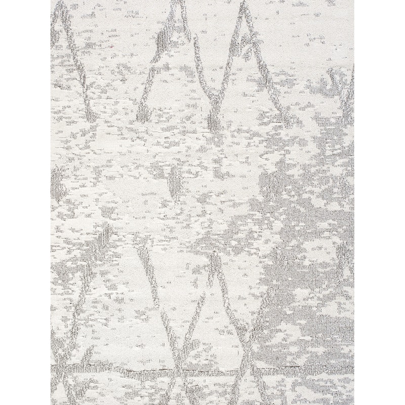Pasargad Home Turkish Sutton Geometric Area Rug, Ivory/Grey