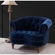 preview thumbnail 5 of 59, Gracewood Hollow Performance Fabric Zeleza Tufted Accent Chair Navy Blue