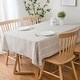 preview thumbnail 6 of 9, Enova Home 54"x 78" High Quality Rectangle Cotton and Polyester Tablecloth Beige - Single