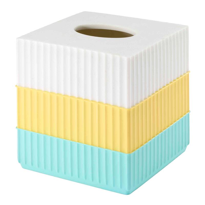 Izod Clubhouse Stripe Aqua Tissue Cover - Tissue Cover