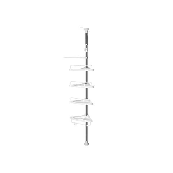 Steel L Shaped Tension Pole Caddy Chrome - Made By Design