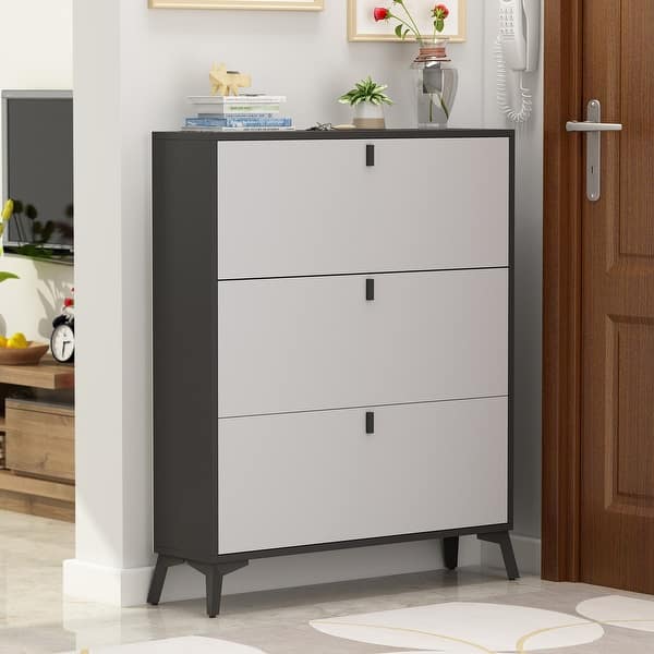 Home Entrance Large-Capacity Shoe Cabinet with Doors and Drawers