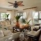 preview thumbnail 6 of 4, Prominence Home Ocean Crest Tropical 52" Aged Bronze LED Ceiling Fan, Lantern Light Mocha Blades, 3 Speed Remote