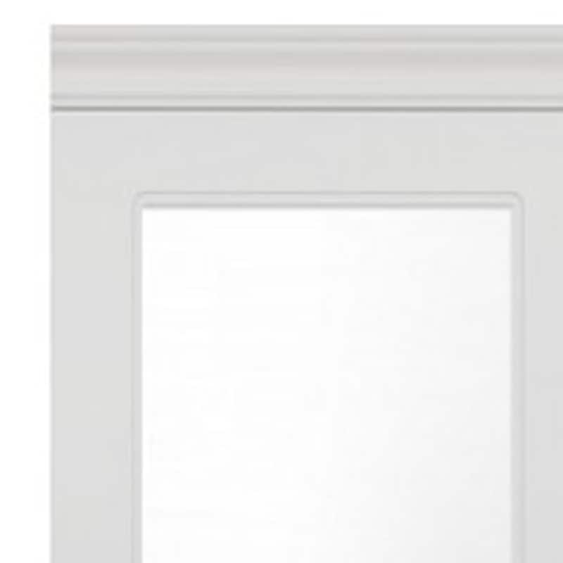 HomeRoots 71" White Wood Mirrored Two Door Combo Dresser