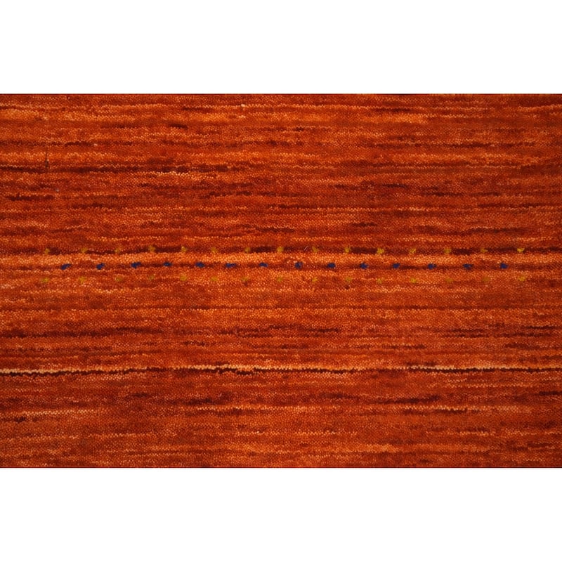 Hand Knotted Oriental 100% Wool Carpet Tribal Animal Pictorial Oranges & Rust Gabbeh Area Rug - 4' 0'' X 2' 2''