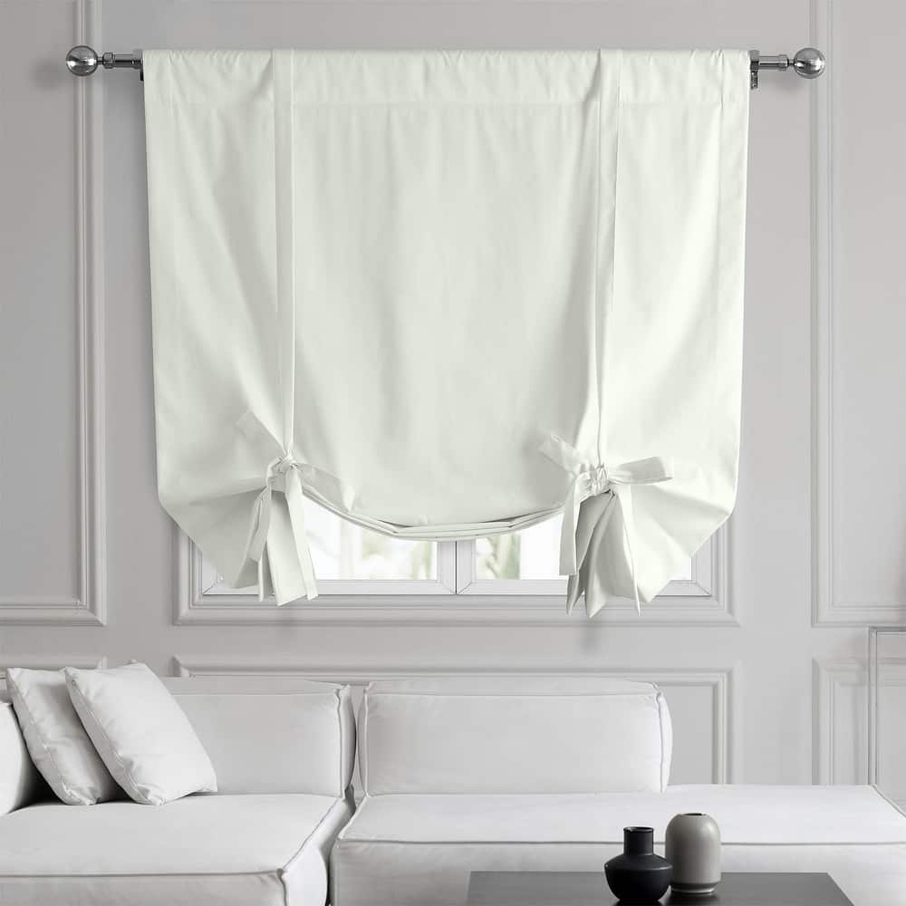 Exclusive Fabrics Solid Cotton Tie-Up Window Shade (1 Panel)