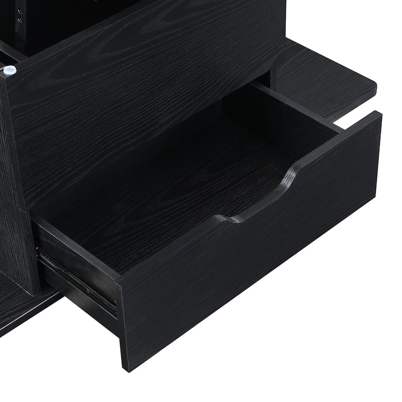 Multi-Functional Lift-Top Coffee Table with Hidden Storage and Drawer, Modern Center Table with 4 Storage Stools and Casters