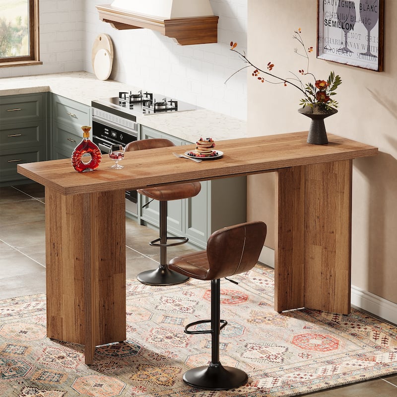 62.99-Inch Bar Table for Dining Room, Living Room