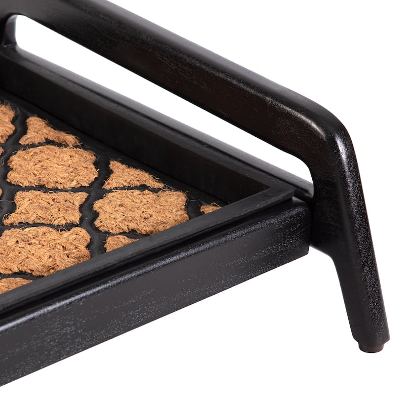 Jani Single-Tier Black Stand 3-Pair Rubber Boot Tray