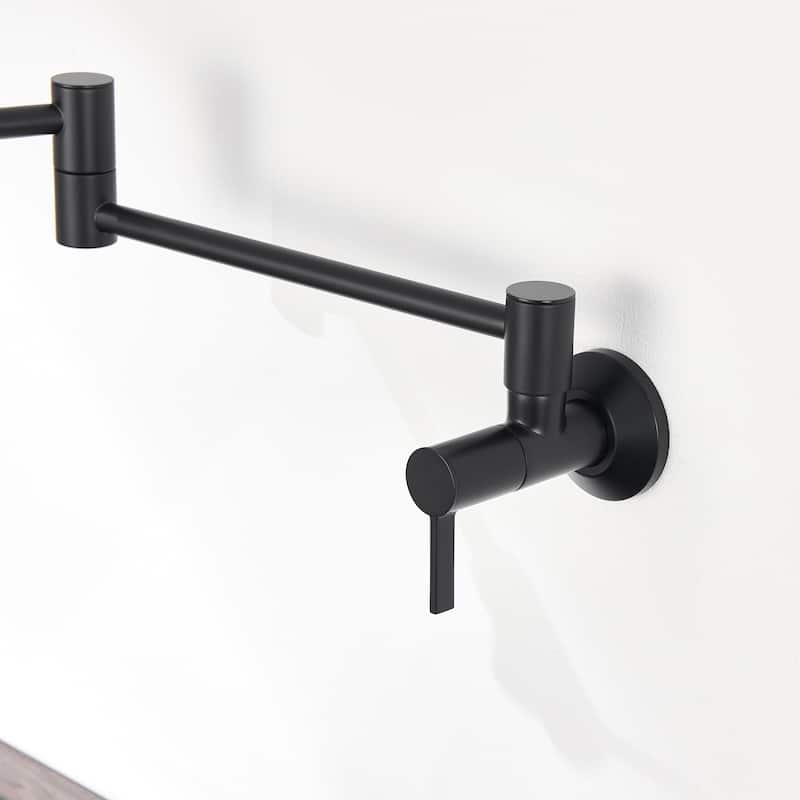 Luxier KTS27 Contemporary Wall-Mounted Pot Filler with 2 Handles