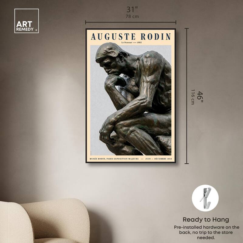 The Thinker Canvas by Art Remedy