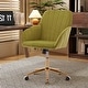 preview thumbnail 32 of 81, Adjustable Velvet Office Chair with Wheels, Ergonomic Swivel Study Desk Chair, Upholstered Task Chair with Backrest Seat - N/A
