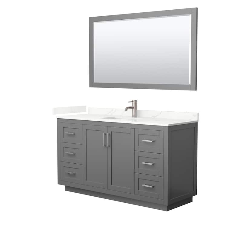 Wyndham Collection WCF292960S-QTZ-UNSM58 Miranda 60" Free Standing