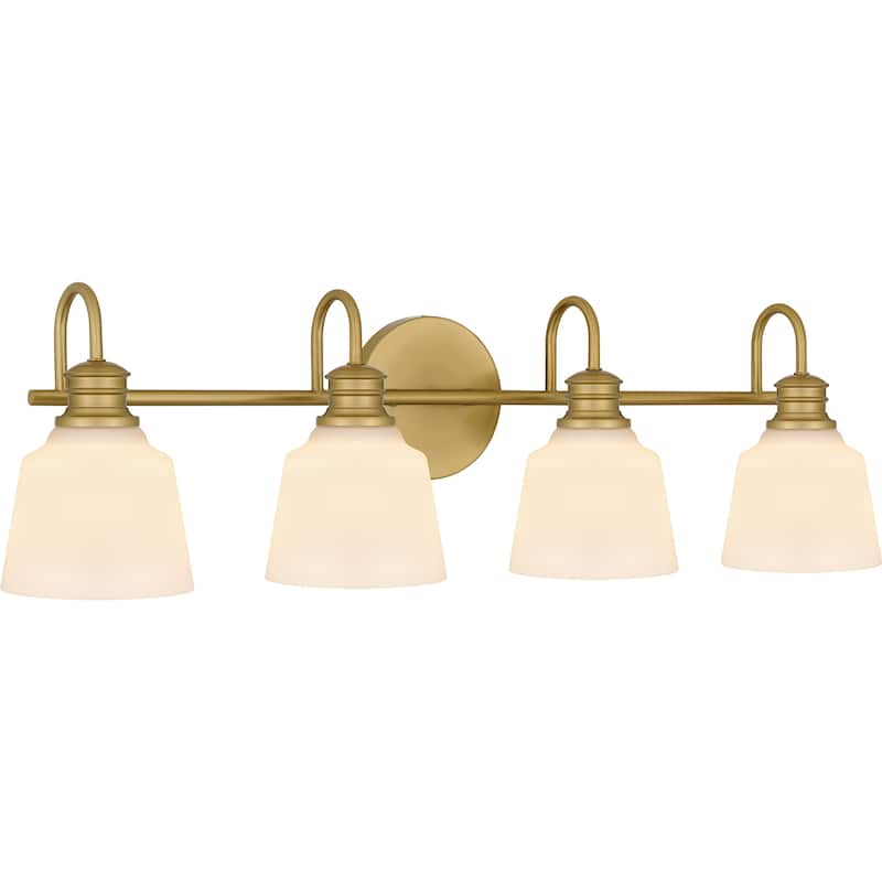 Hinton 4-Light Aged Brass Bath Light