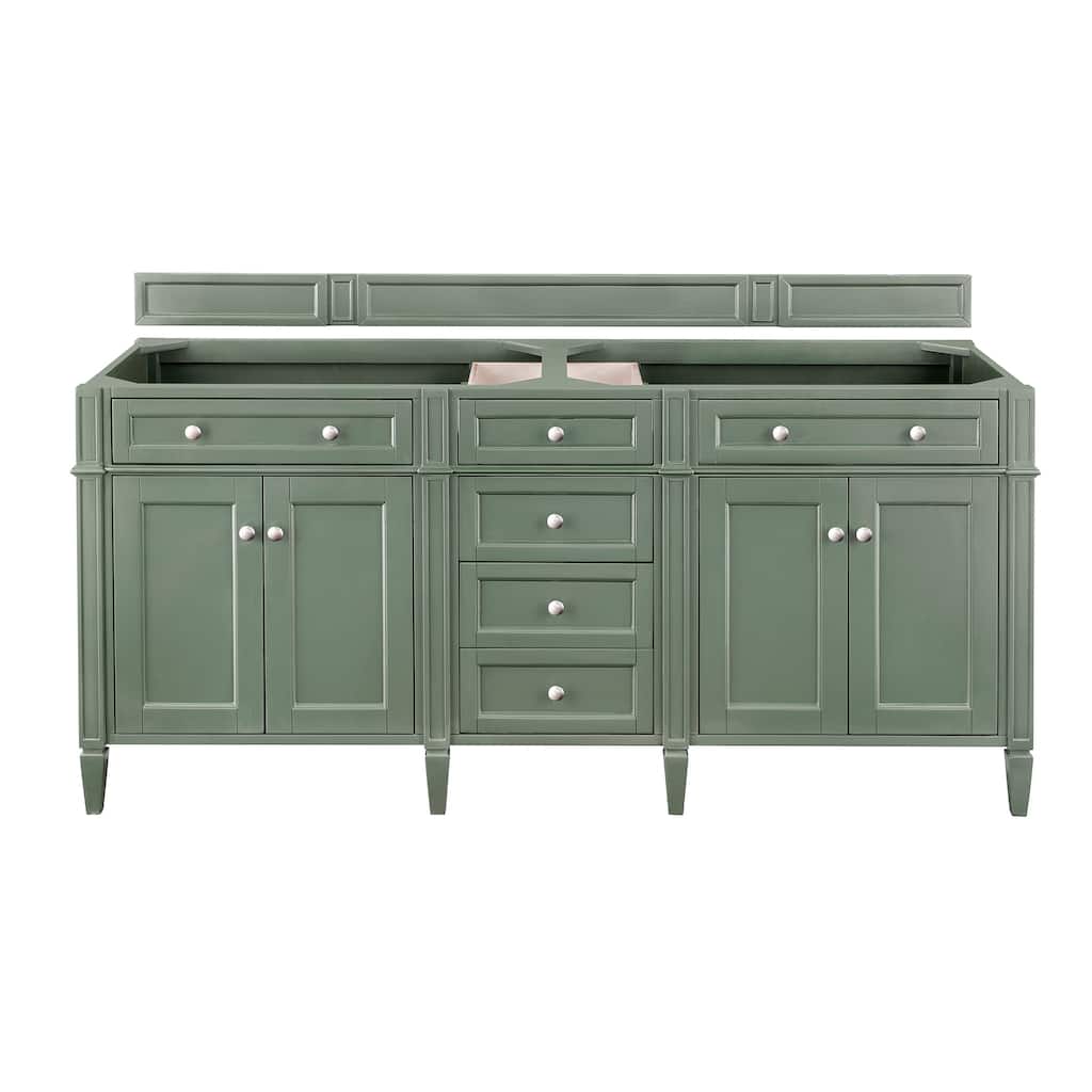 James Martin Vanities Brittany 72" Double Vanity, Smokey Celadon