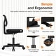 preview thumbnail 39 of 44, Office Computer Desk Chair with Wheels, Ergonomic Low-Back Mesh Rolling Work Swivel Chairs, Armless Comfortable Lumbar Support