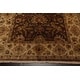 preview thumbnail 6 of 7, Hand Knotted Brown New Zealand Wool Oriental Area Rug(6x9) - 6' 1'' x 9' 5''