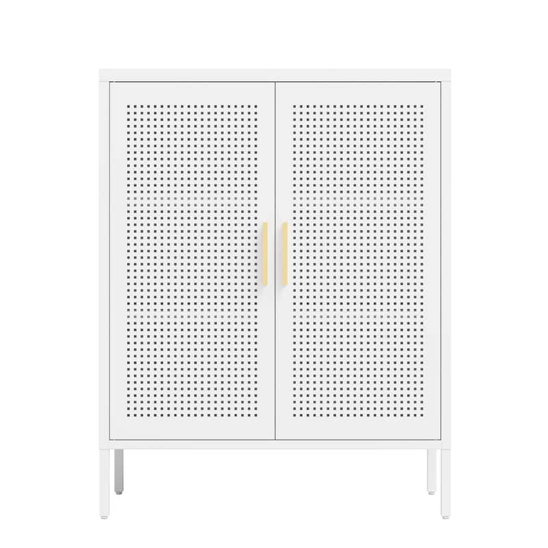 Metal Sideboard with 2 Doors and 2 Adjustable Shelves