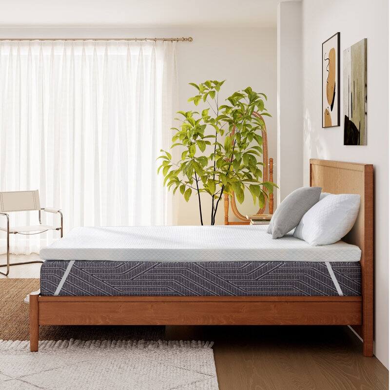 EGOHOME 3-inch Memory Foam Mattress Topper with Adjustable Straps