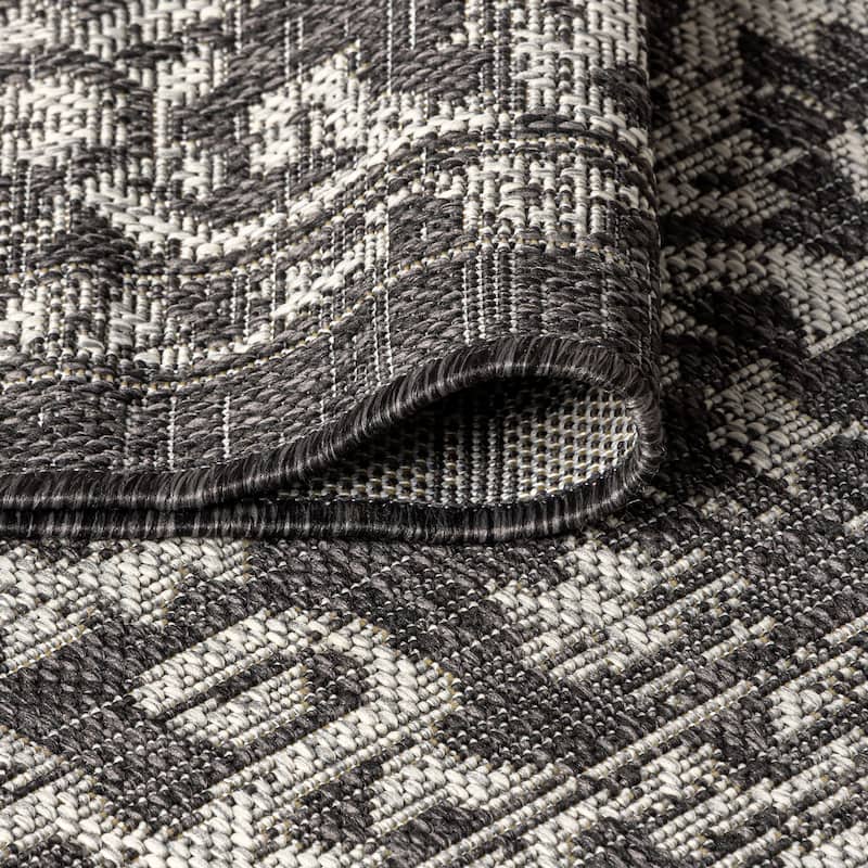 JONATHAN Y Medallion Textured Weave Indoor/Outdoor Area Rug