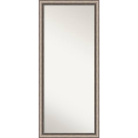 Lyla Ornate Silver 28.25 in. x 64.25 in. Decorative Floor Leaner Mirror - Ornate Silver - 28.25 in. x 64.25 in.