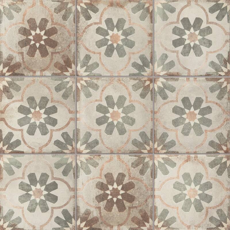 Merola Tile D'Anticatto Decor Florence 8-3/4" x 8-3/4" Porcelain Floor and Wall Tile
