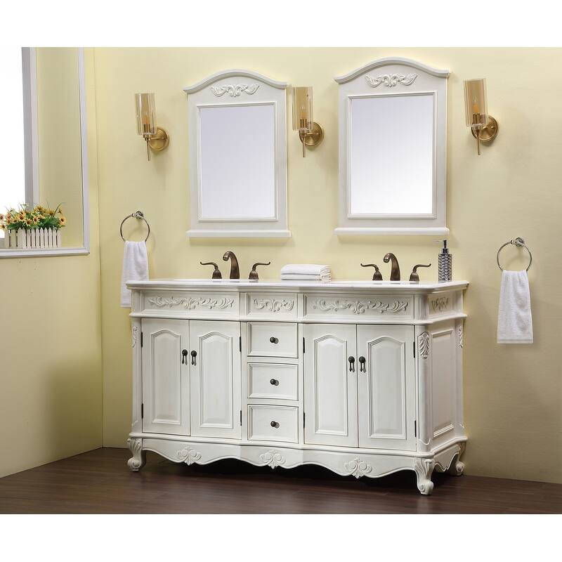60" Double Bathroom Vanity Sink
