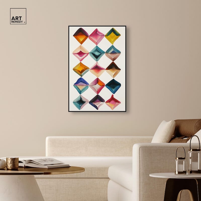 Diamond Grid Canvas by Art Remedy