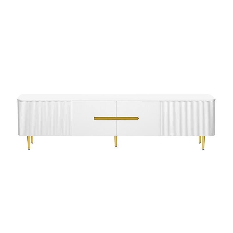 78.7''Minimalist TV Stand for TVs up to 85 Inches, Modern Entertainment Center Media Console with 4 Spacious Cabinets