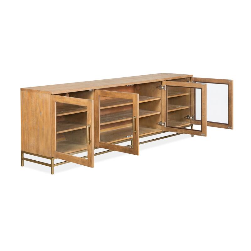 Magnussen Home Lindon Belgian Wheat Large Console - 84"W x 17"D x 29"H