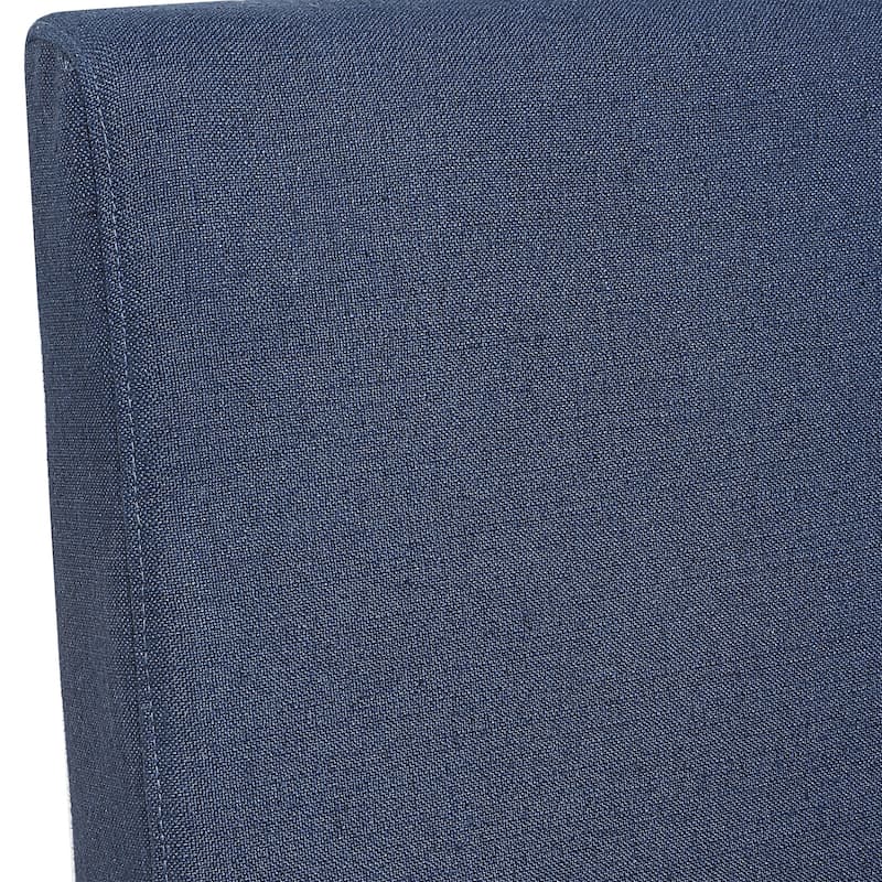 Plush Cushion Seat Armless Chair - 39.5" - Denim Blue