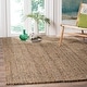 preview thumbnail 104 of 144, SAFAVIEH Jerneja Handmade Solid Chunky Jute Area Rug 3' x 5' - Natural/Grey