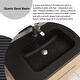 preview thumbnail 27 of 66, Wall-Mounted Bathroom Vanity in Evita Oak with Integrated Black Sink